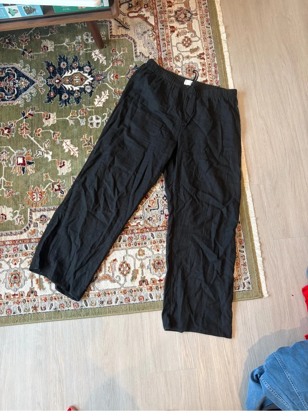 Wilfred Free Lodge Black Linen Pants